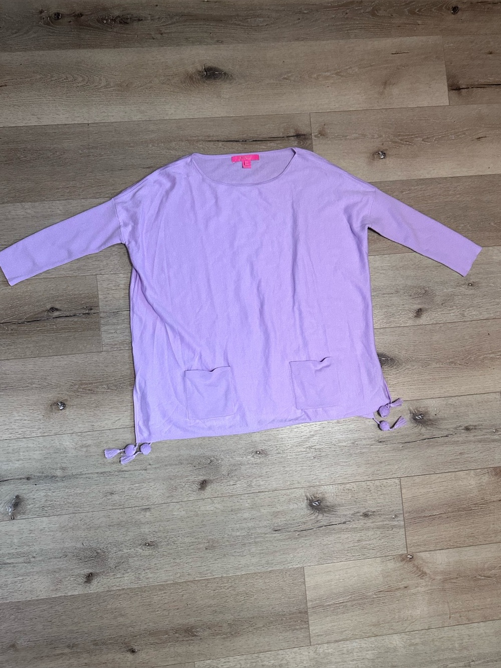 Lilly Pulitzer Lavender Knit Top with Front Pockets